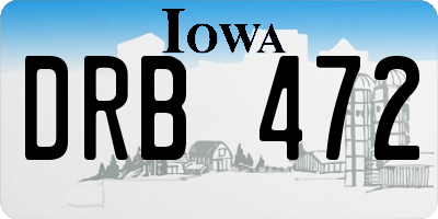 IA license plate DRB472