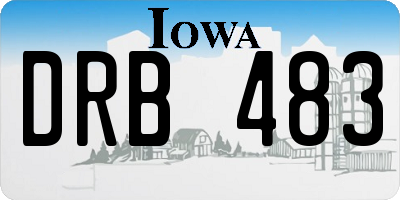 IA license plate DRB483