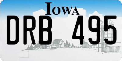 IA license plate DRB495