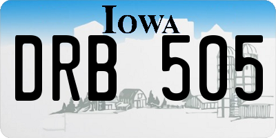IA license plate DRB505