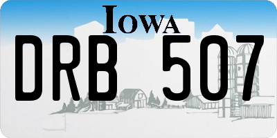 IA license plate DRB507