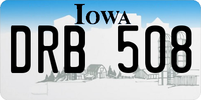 IA license plate DRB508