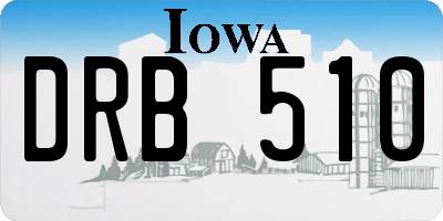 IA license plate DRB510