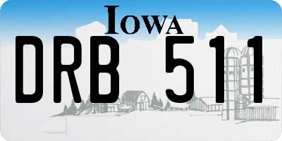 IA license plate DRB511