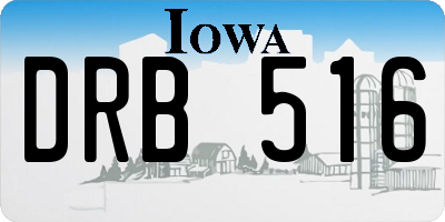 IA license plate DRB516