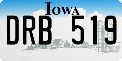 IA license plate DRB519