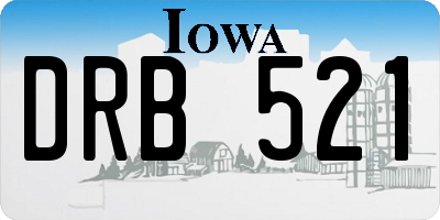 IA license plate DRB521