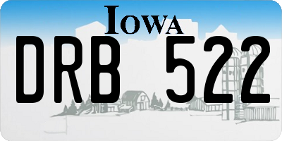 IA license plate DRB522