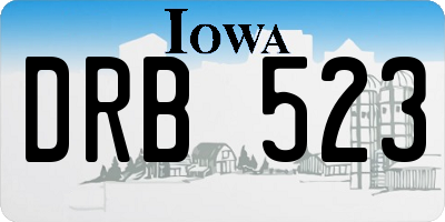 IA license plate DRB523