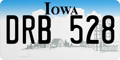 IA license plate DRB528