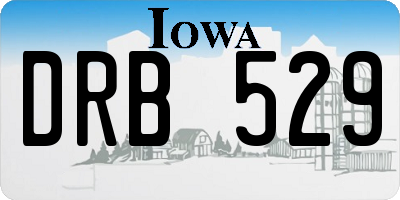 IA license plate DRB529