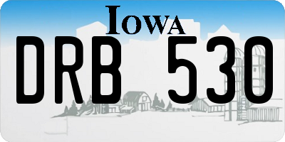 IA license plate DRB530