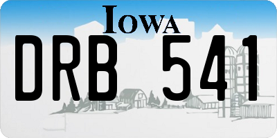 IA license plate DRB541