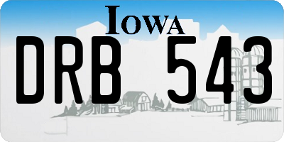 IA license plate DRB543