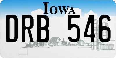 IA license plate DRB546