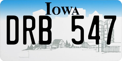 IA license plate DRB547