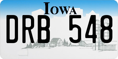 IA license plate DRB548