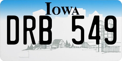 IA license plate DRB549