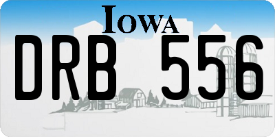 IA license plate DRB556