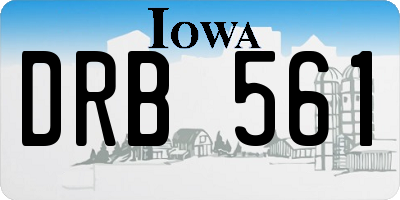 IA license plate DRB561