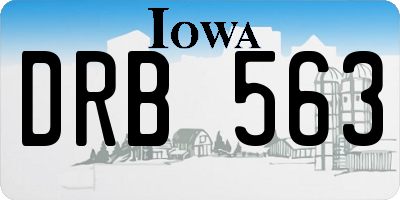 IA license plate DRB563