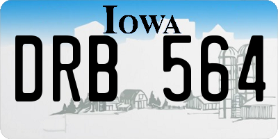 IA license plate DRB564