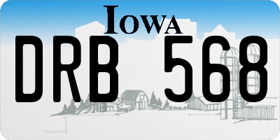 IA license plate DRB568