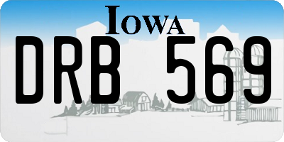 IA license plate DRB569