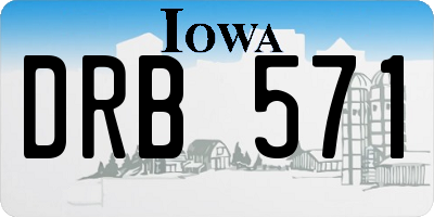 IA license plate DRB571