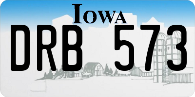 IA license plate DRB573