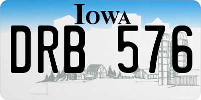 IA license plate DRB576