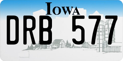 IA license plate DRB577