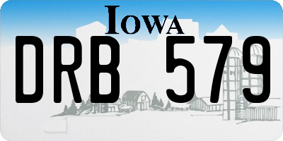IA license plate DRB579
