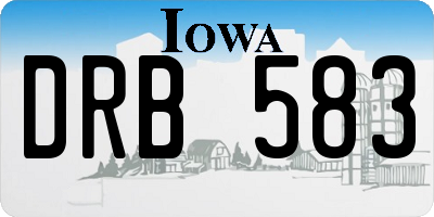 IA license plate DRB583