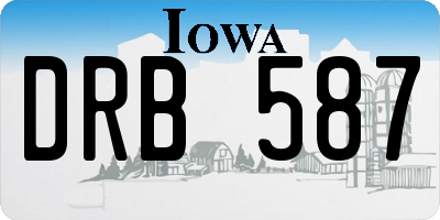 IA license plate DRB587