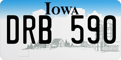 IA license plate DRB590