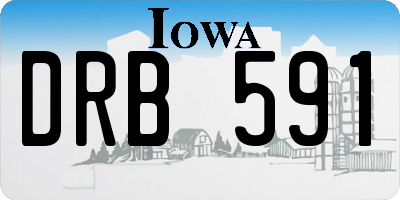 IA license plate DRB591