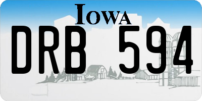 IA license plate DRB594