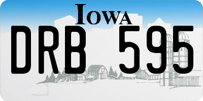 IA license plate DRB595