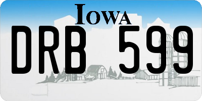 IA license plate DRB599