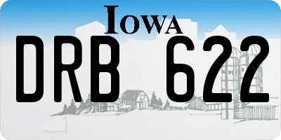 IA license plate DRB622