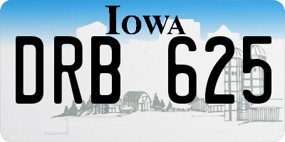 IA license plate DRB625