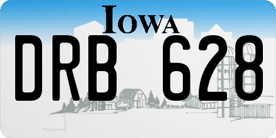 IA license plate DRB628