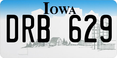 IA license plate DRB629