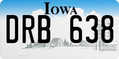 IA license plate DRB638