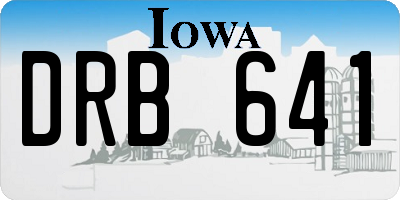IA license plate DRB641