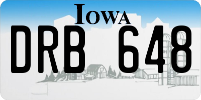 IA license plate DRB648