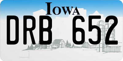 IA license plate DRB652