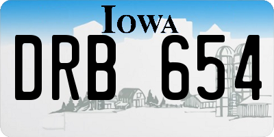 IA license plate DRB654