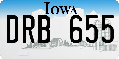 IA license plate DRB655
